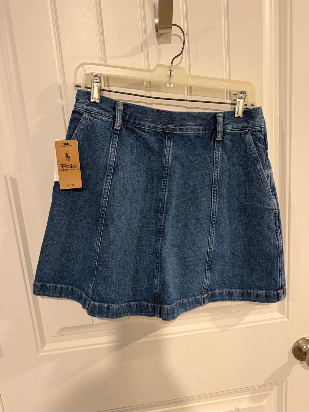 Polo by Ralph Lauren Indigo Denim A-Line Mini Skirt
